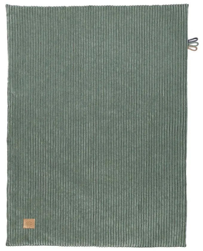 Zöld kordbársony gyerek takaró 100x77 cm – Meowbaby