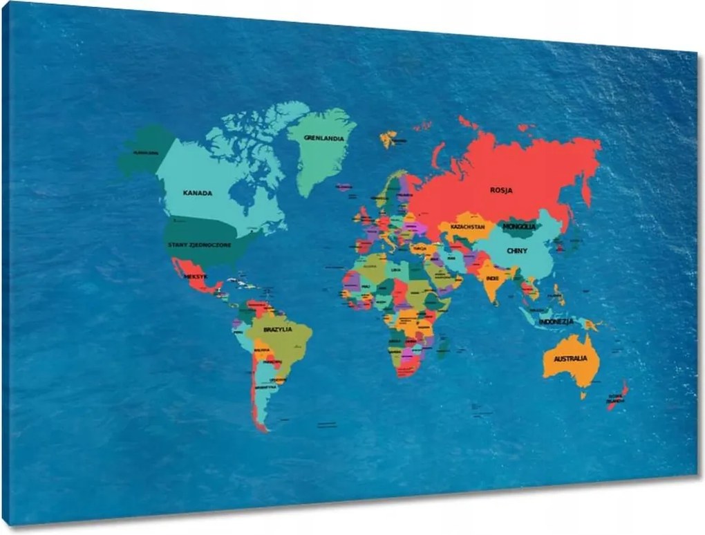 Vászonkép 90x60 Tengeri változat Világtérképek