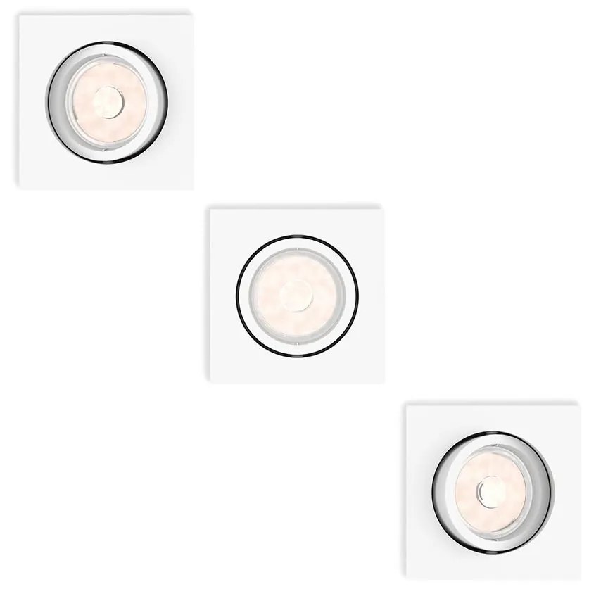 Philips 50193/31/PN - KÉSZLET 3x Beépíthető lámpa ENNEPER 1xGU10/5,5W/230V