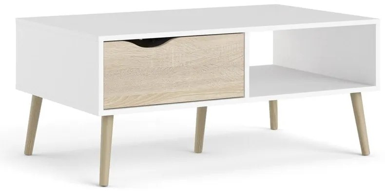 Oslo fehér dohányzóasztal, 99 x 60 cm - Tvilum