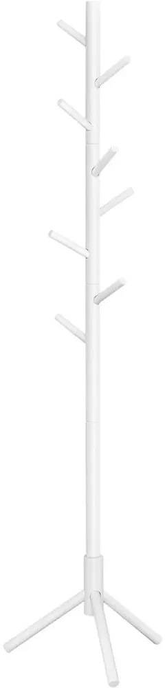 Álló ruhafogas fa 8 akasztóval, fehér