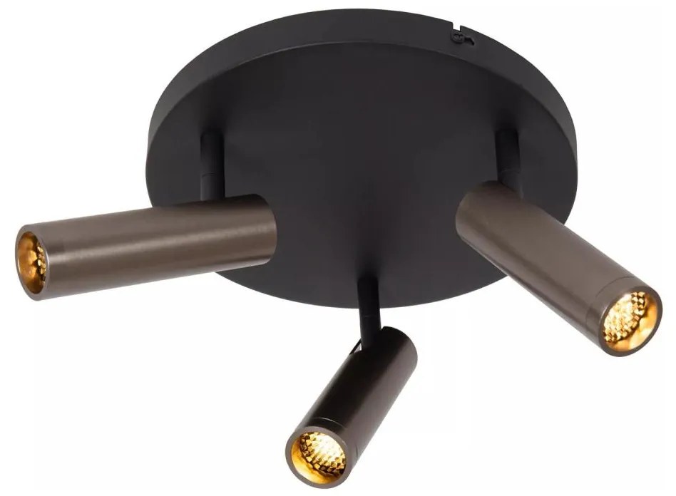Lucide 22974/13/15 - GRADO spotlámpa 3xGU10/12W/230V barna/fekete