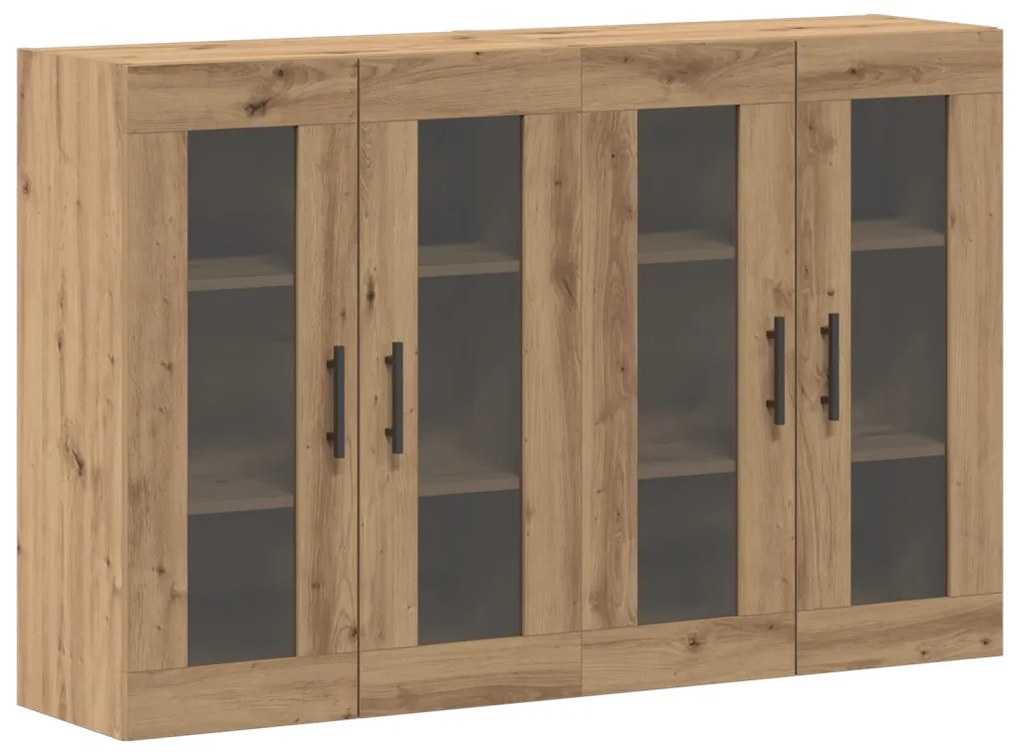 Fali Szekrények 2 db Artisan Tölgy 69.5x34x90 cm Mérnöki Fa