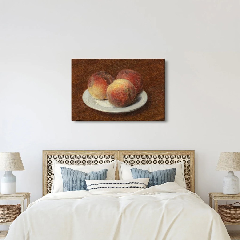 Kép - Henri Fantin-Latour, Three Peaches on a Plate, reprodukciók (90x60 cm)