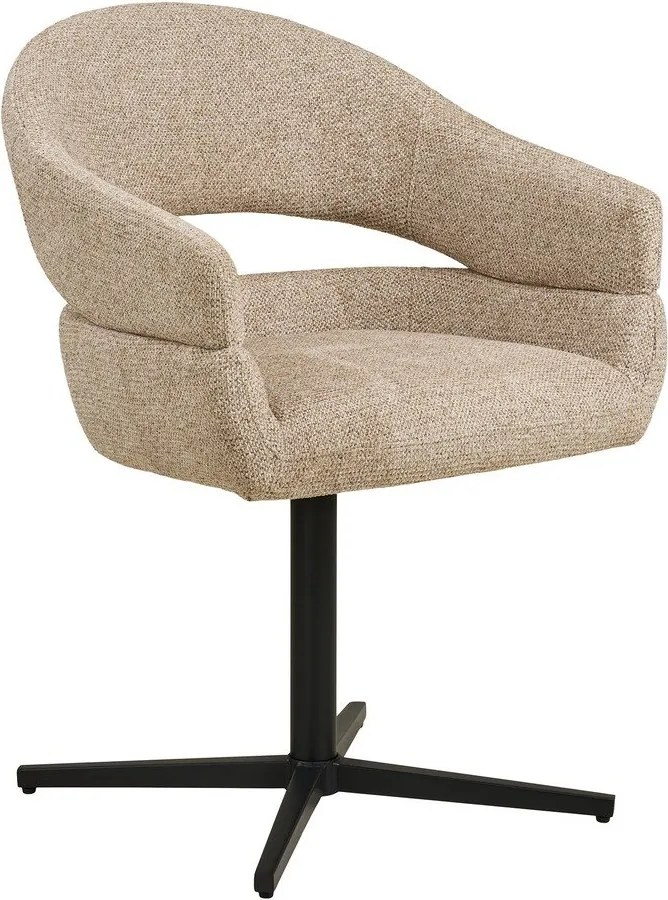 Bézs kárpitozott karfás étkezőfotel Dover – House Nordic