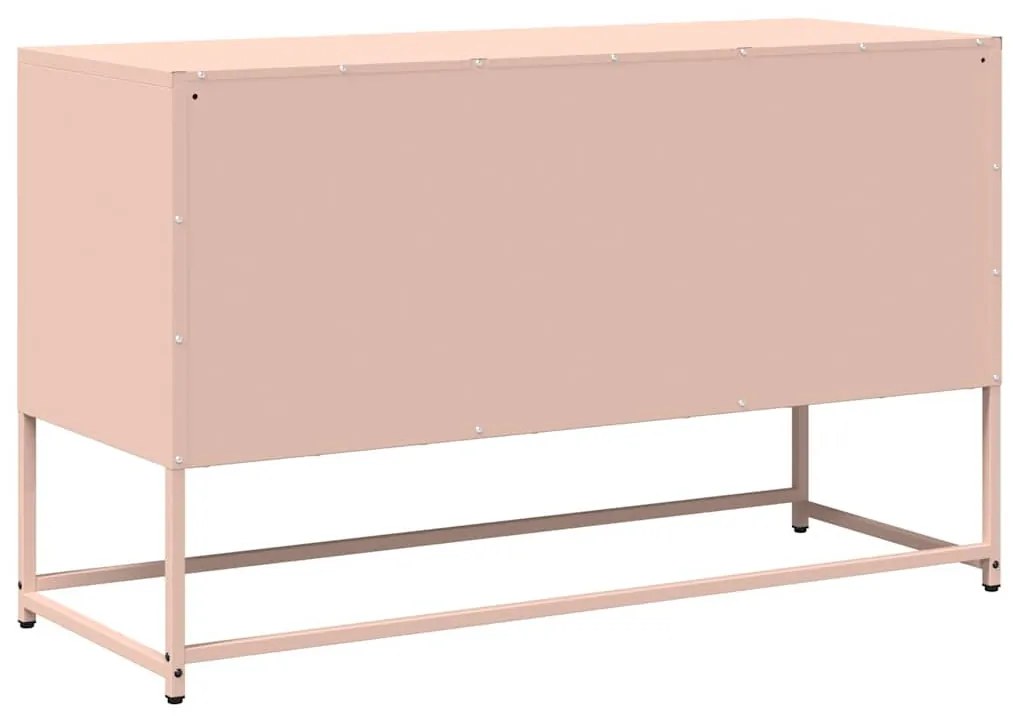 rózsaszín hidegen hengerelt acél TV-szekrény 100,5x39x60,5 cm