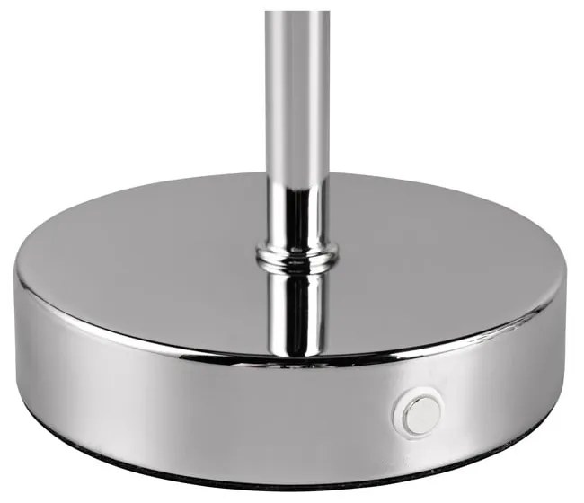 Fényes ezüstszínű LED dimmelhető asztali lámpa (magasság 30 cm) Jeff – Reality