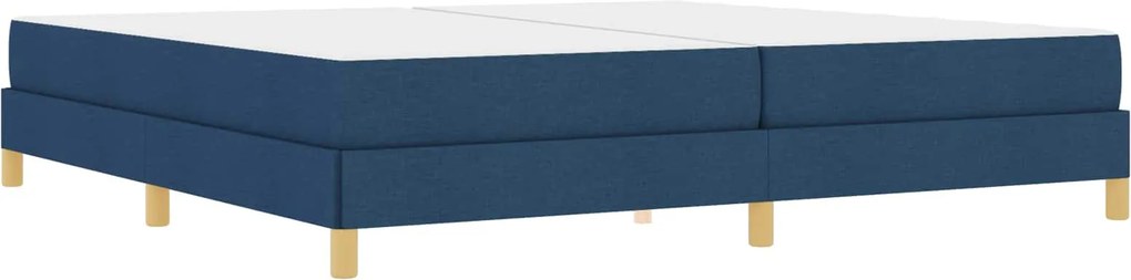 vidaXL Boxrugós ágy matracmal Kék 200 x 200 cm szövet