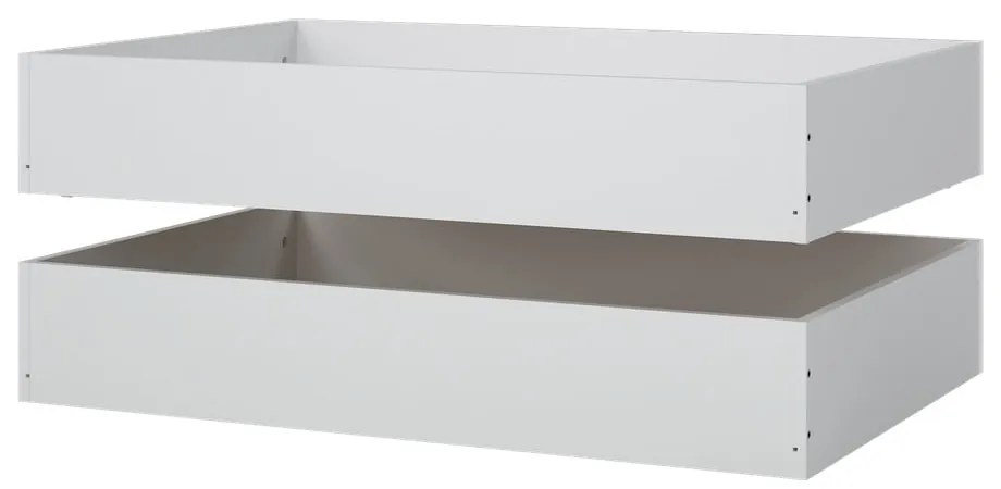 Fehér ágy alatti fiók szett 2 db-os 90x190-140x190 cm Naia – Tvilum