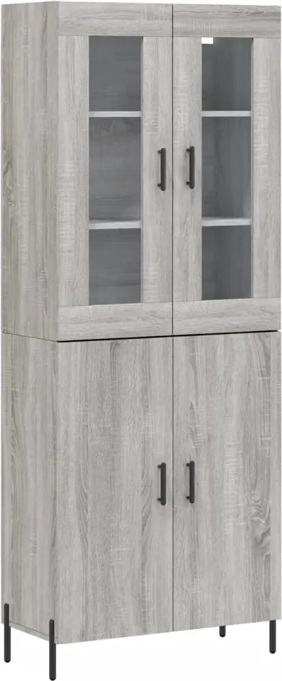 vidaXL szürke sonoma szerelt fa magasszekrény 69,5 x 34 x 180 cm