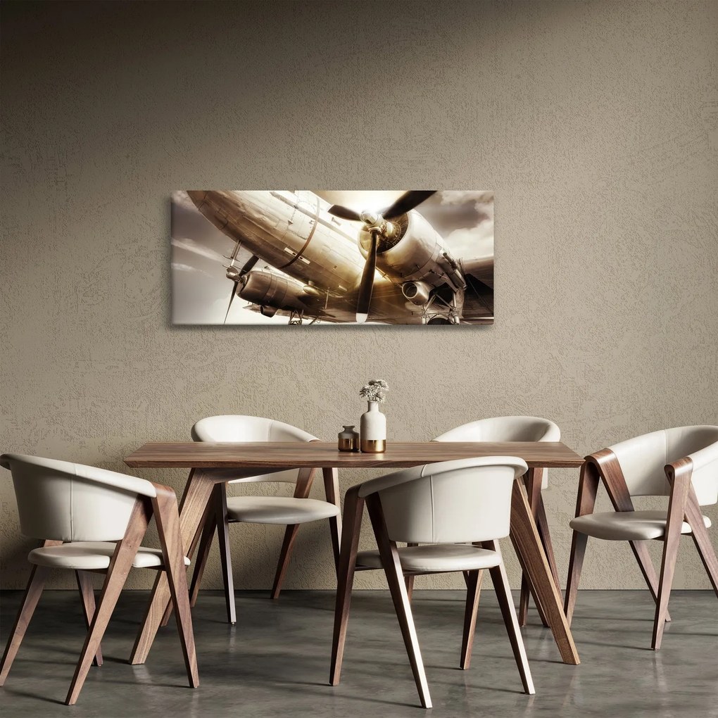 Egy repülőgép képe (120x50 cm)