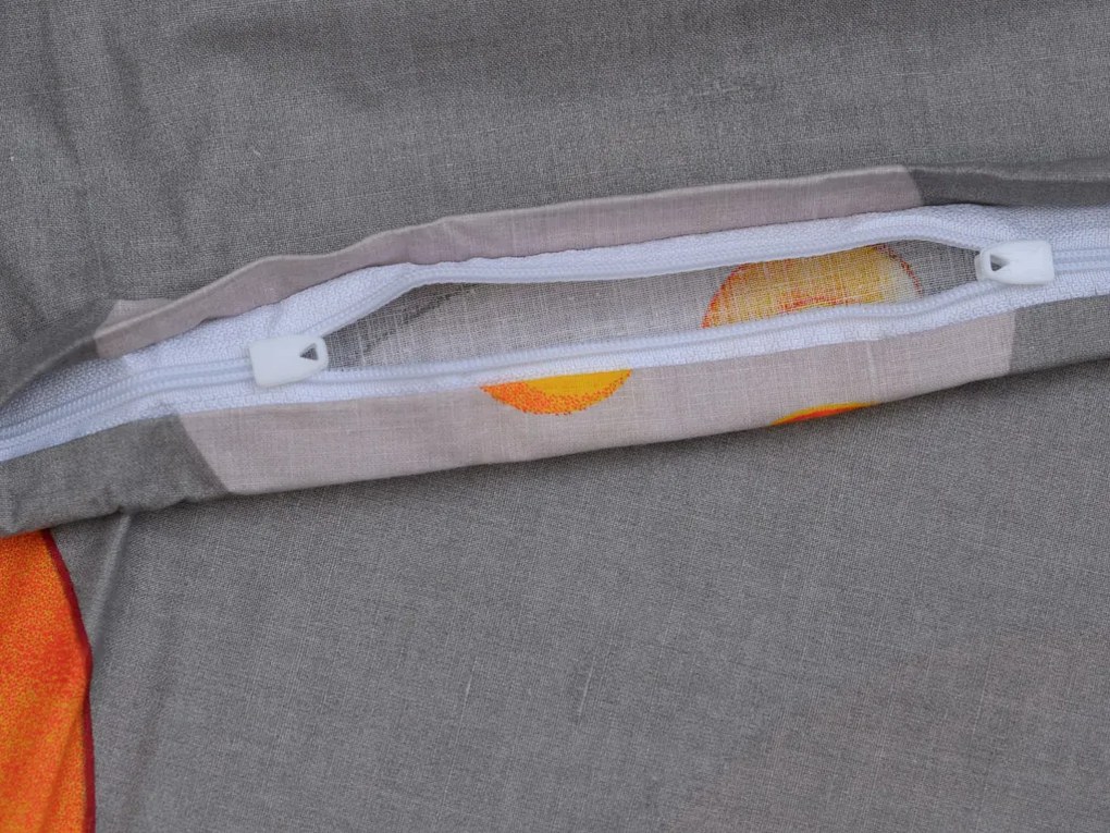 EMOJI szürke pamut ágyneműhuzat