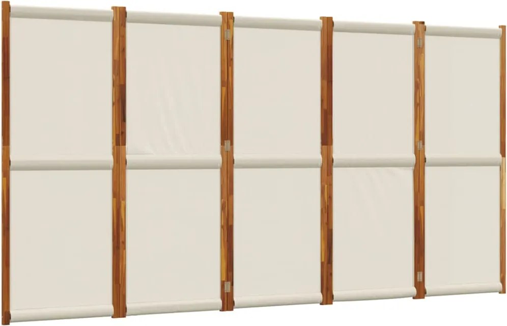 vidaXL világosszürke 5 paneles térelválasztó 350 x 180 cm