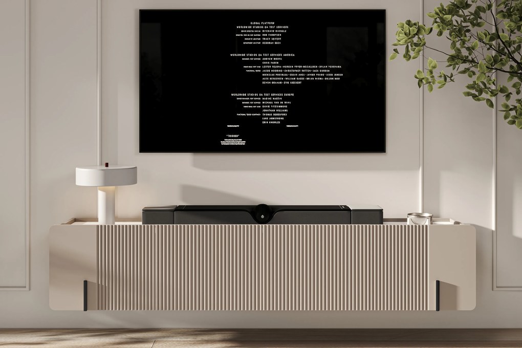 Malmi függesztett TV szekrény 200 cm - kasmír / crema bianca / fekete