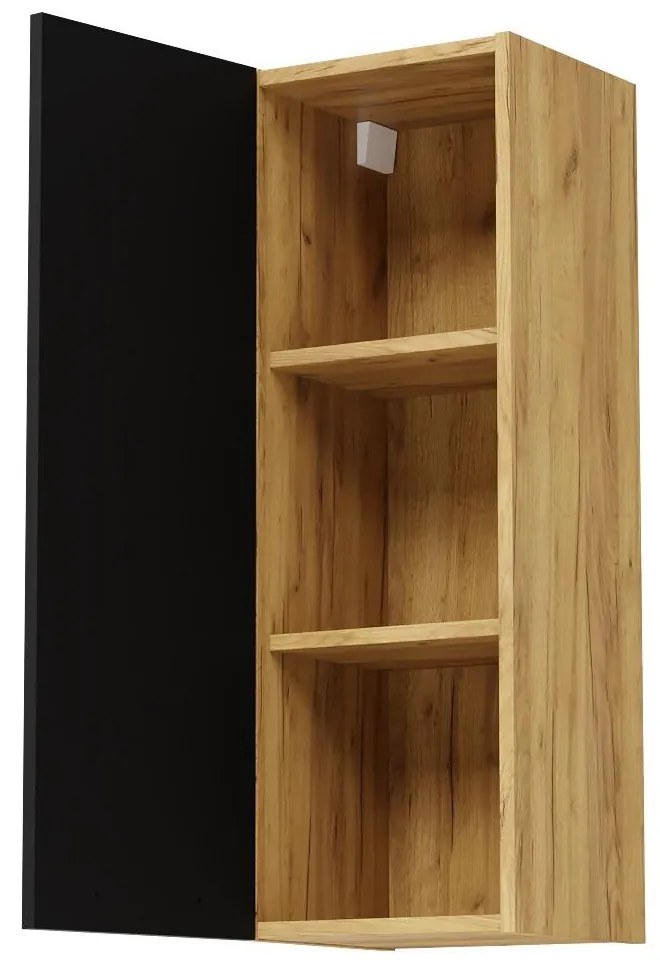 Függesztett fürdőszoba szekrény Valiant 100 (arany craft + fekete). Akció -16%. 1092122