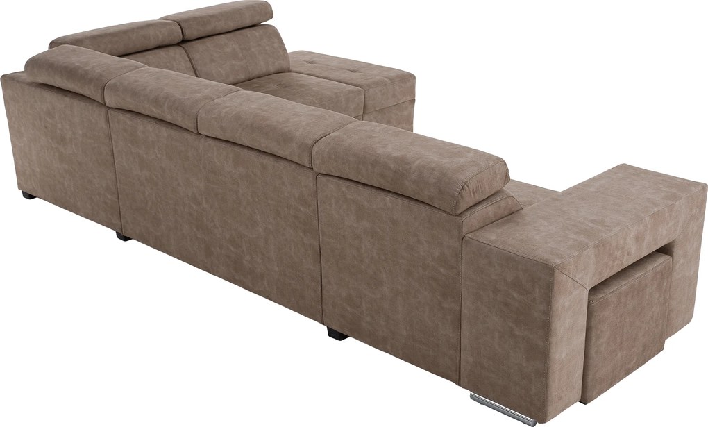 Ülőgarnitúra, bézs, jobbos, MALAGA BIG