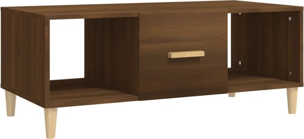 vidaXL barna tölgyszínű szerelt fa dohányzóasztal 102 x 50 x 40 cm