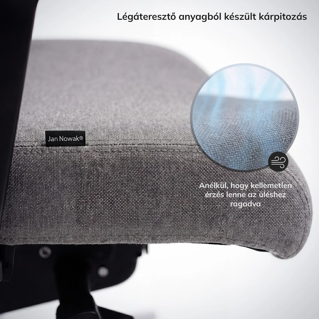 Ergonómikus, forgó irodai szék, szürke: VECTOR