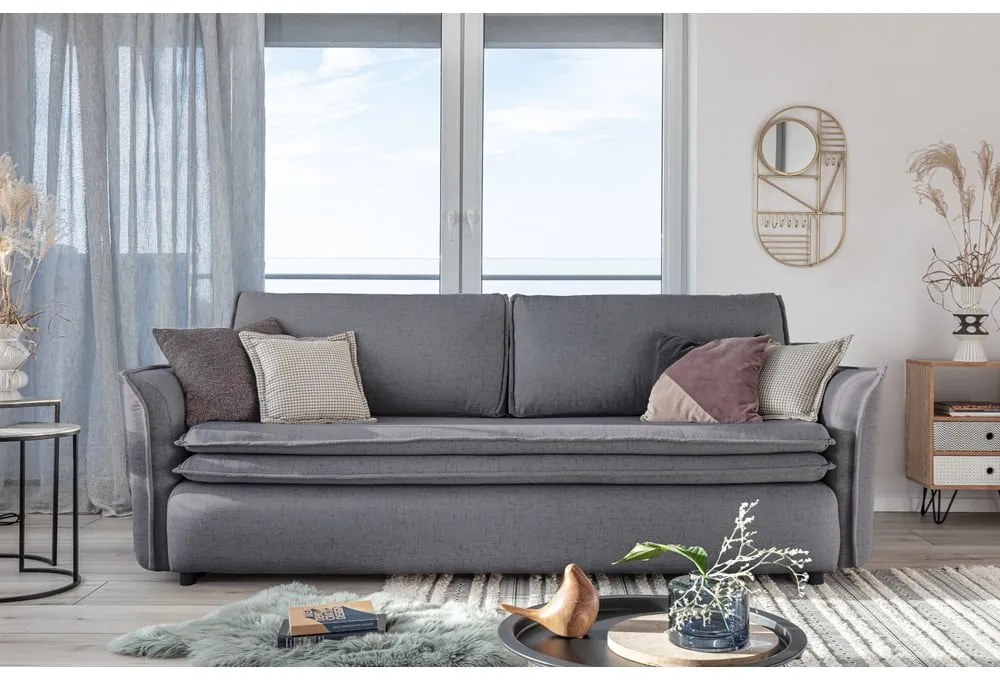 Charming Charlie szürke kinyitható kanapé - Miuform