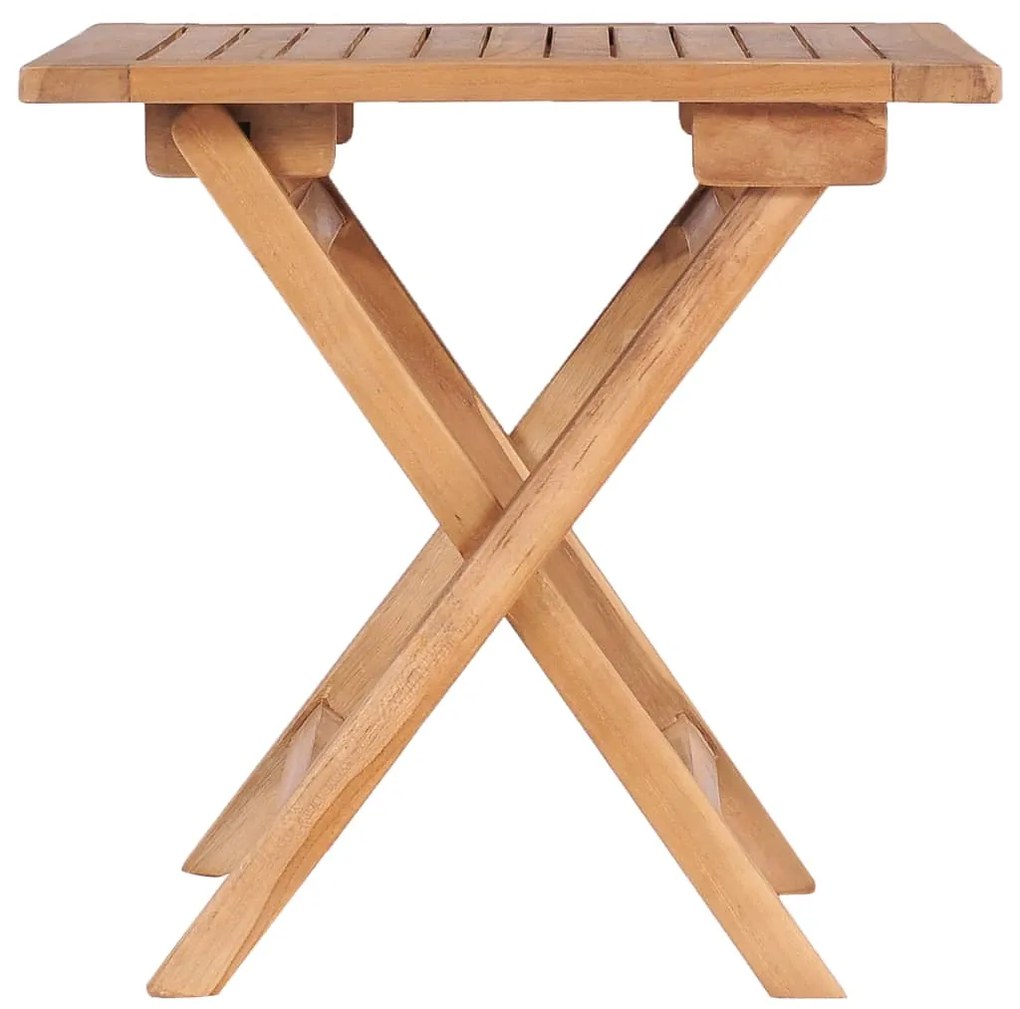 vidaXL tömör tíkfa összecsukható kerti asztal 45 x 45 x 45 cm