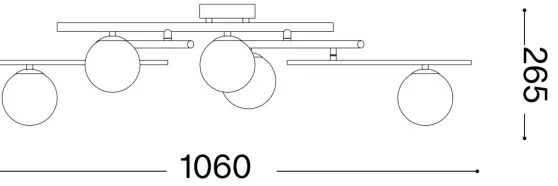 Ideal Lux - LED Felületre szerelhető csillár ATLAS 5xG9/3W/230V arany