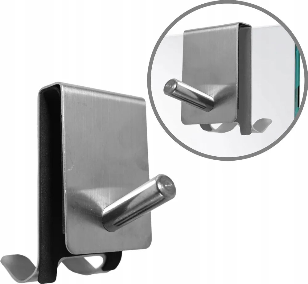 Ezüst Akasztó Horog, Acél Fürdőszobái Kabinra Akasztható, Törölközőtartó