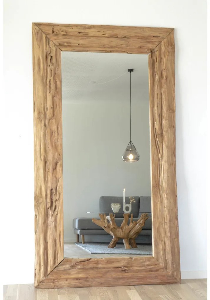 Granada Antik tükör, teak fa, natúr, 101x180 cm