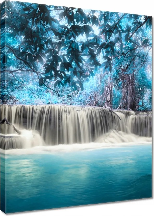 Vászonkép 60x80 Kék vízesés