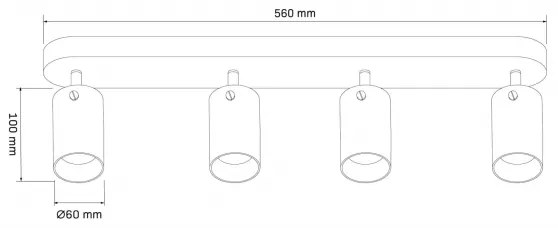 Spotlámpa SMOKY 4xGU10/10W/230V fekete