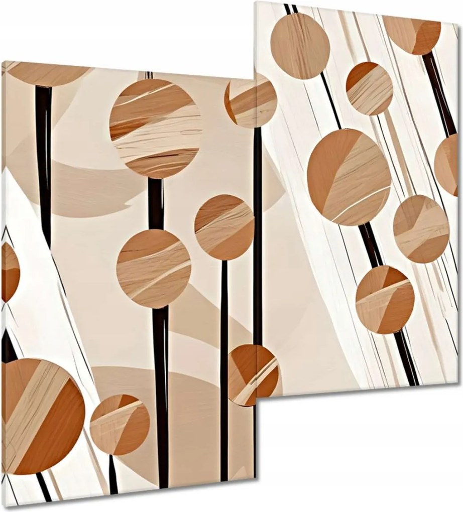 Vászonkép 60x60 Bézs az oszlopokon