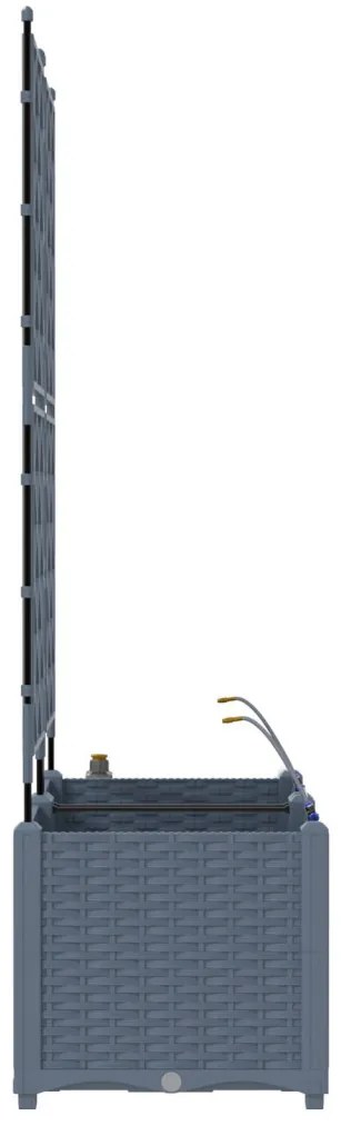 Kerti ültetők Világosszürke 80 x 40 x 142 cm Acél