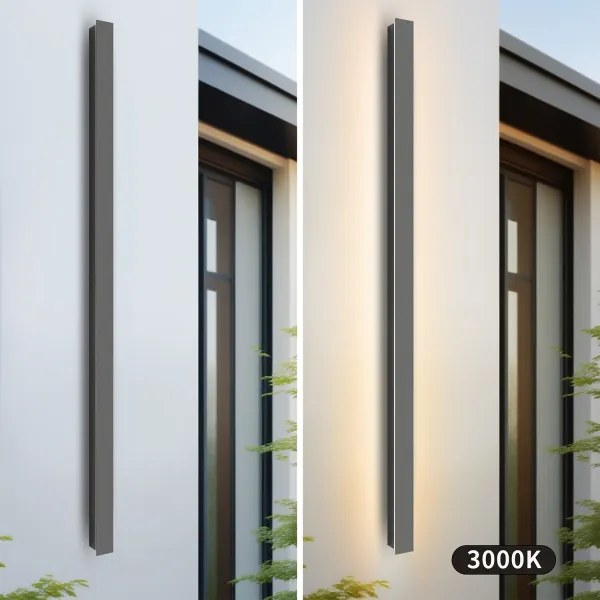 Brilagi - LINEAR LED kültéri fali lámpatest, 32 W, 230 V, 3000 K, IP65, antracit