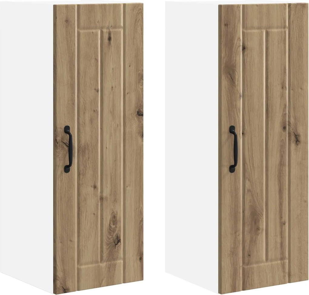 vidaXL Konyhaszekrény 2 pcs Artisan tölgy 30 x 31 x 80 cm Faanyag