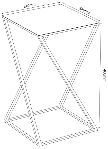 Virágállvány 40x24 cm fekete