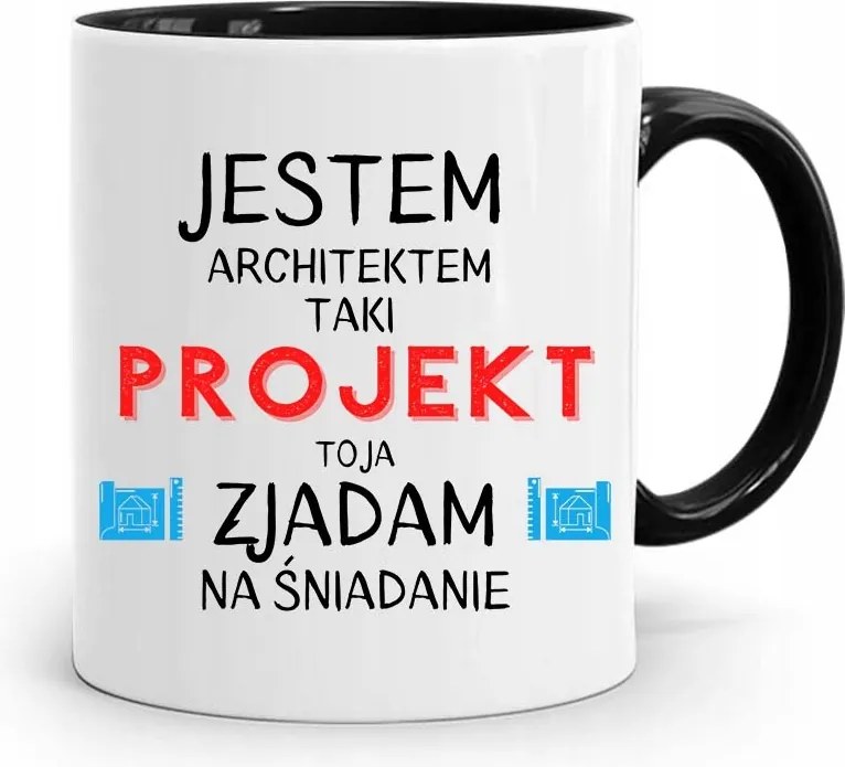 Bögre Fekete Építész Ilyen Design Én Vagyok Én Eszem Nyomtatott Fotóval