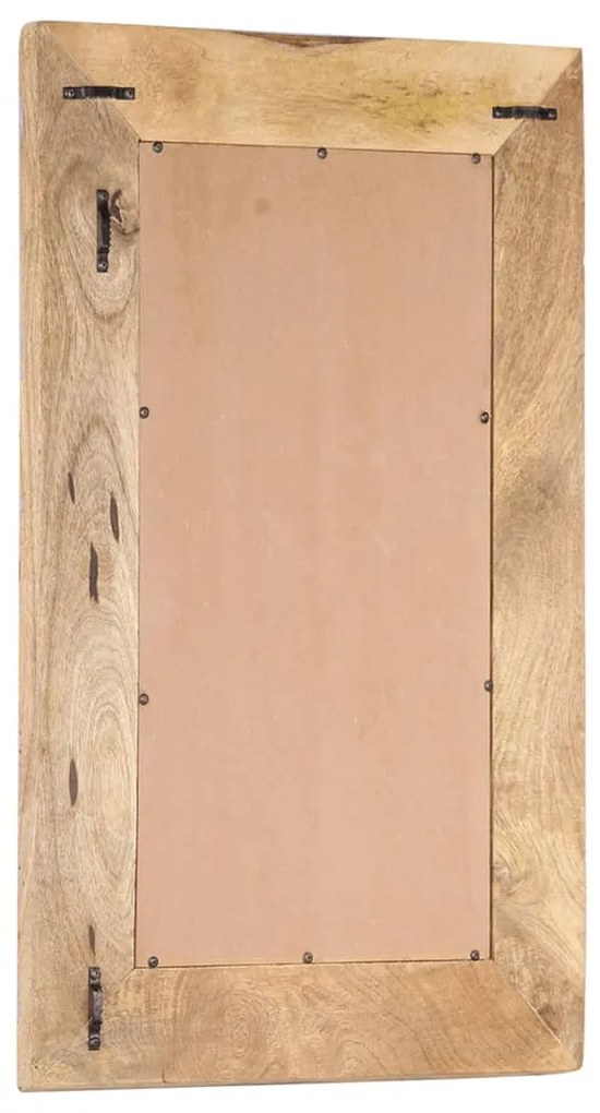 kézzel faragott tömör mangófa tükör 80 x 50 x 2,5 cm