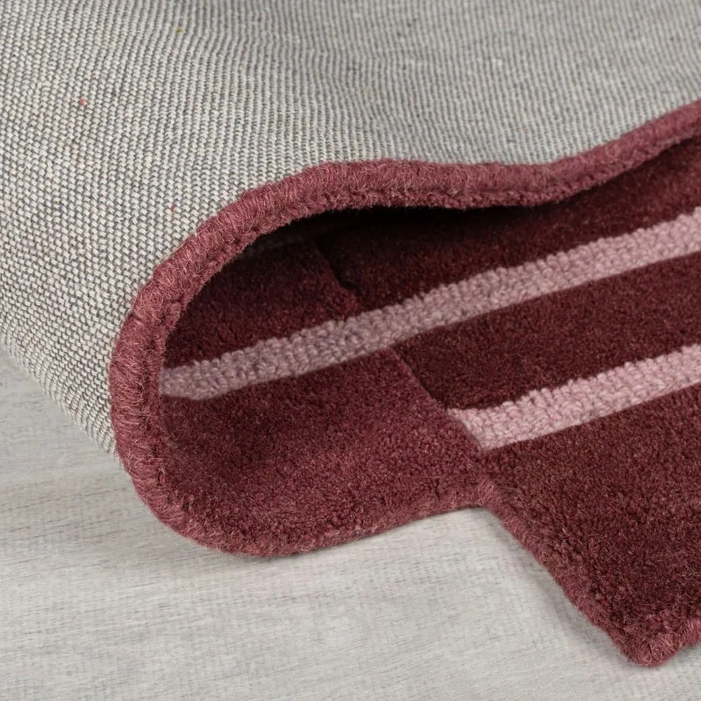 Borvörös kézi szövésű gyapjú szőnyeg 150x240 cm Split Ombre Shaped – Flair Rugs