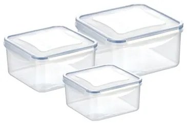 Tescoma FRESHBOX négyzet alakú ételtároló doboz, 3 db, 0,4/0,7/1,2 l,, 3 db