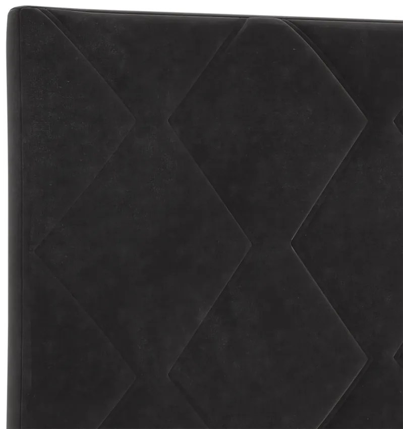 LED Fejtámla Gyémánt Blokkok Dizájn Fekete 160 cm Velvet