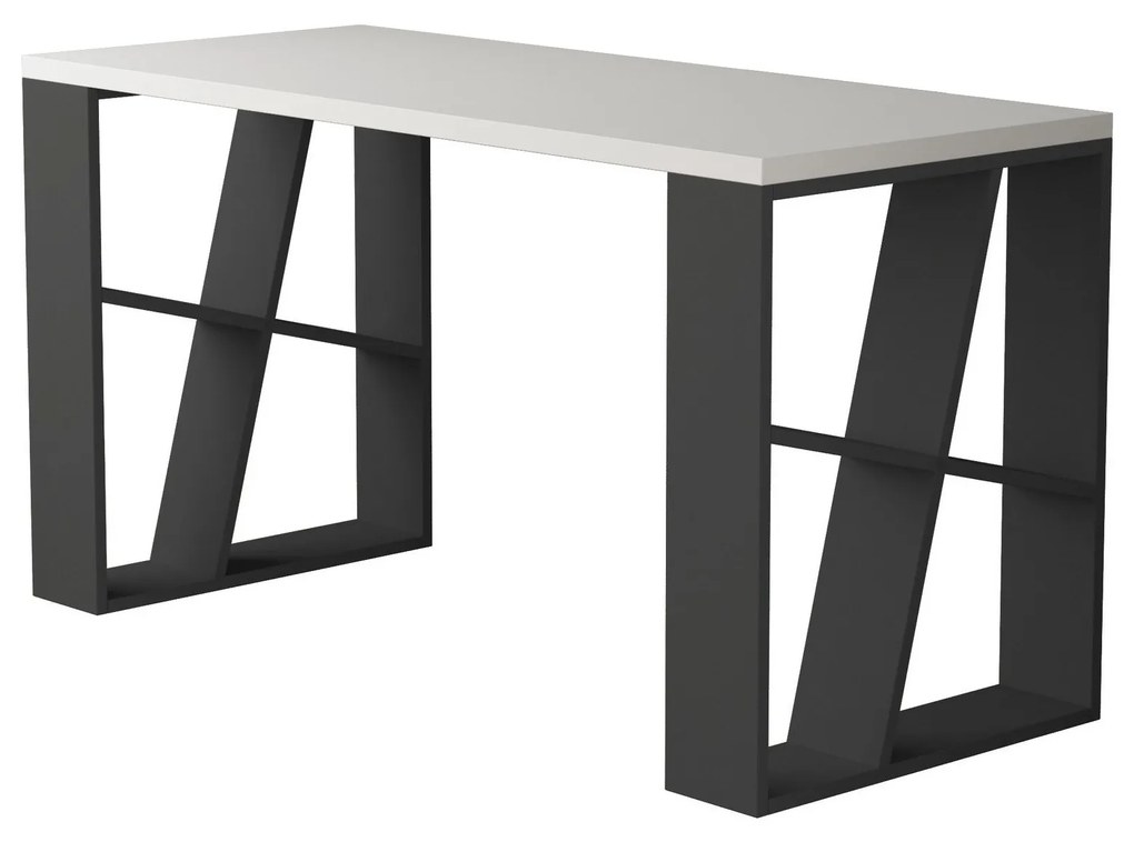 Íróasztal Honey - White, Anthracite