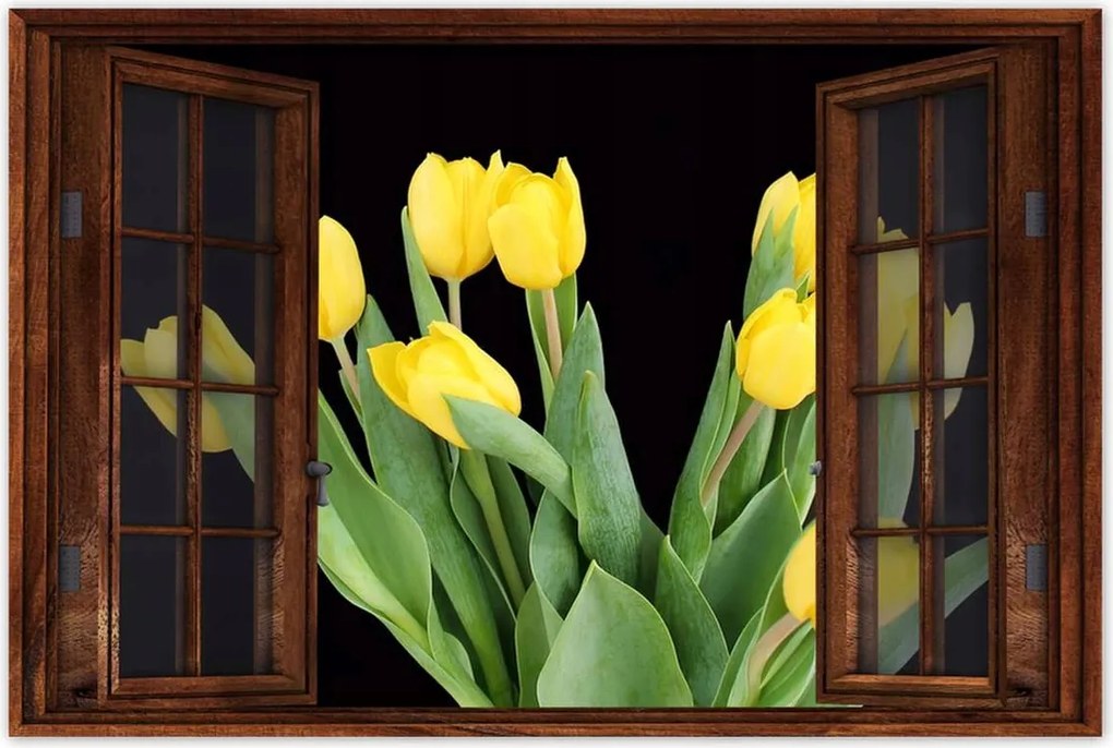 Poszterek 120x80 Sárga tulipánok