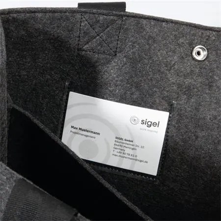 Irodai válltáska, M méret, 36x28x15 cm, SIGEL Basic, sötétszürke (SDBA432)