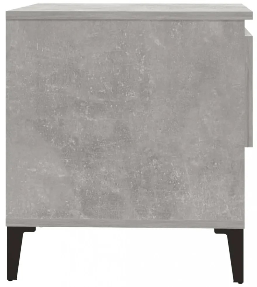 betonszürke szerelt fa dohányzóasztal 50 x 46 x 50 cm