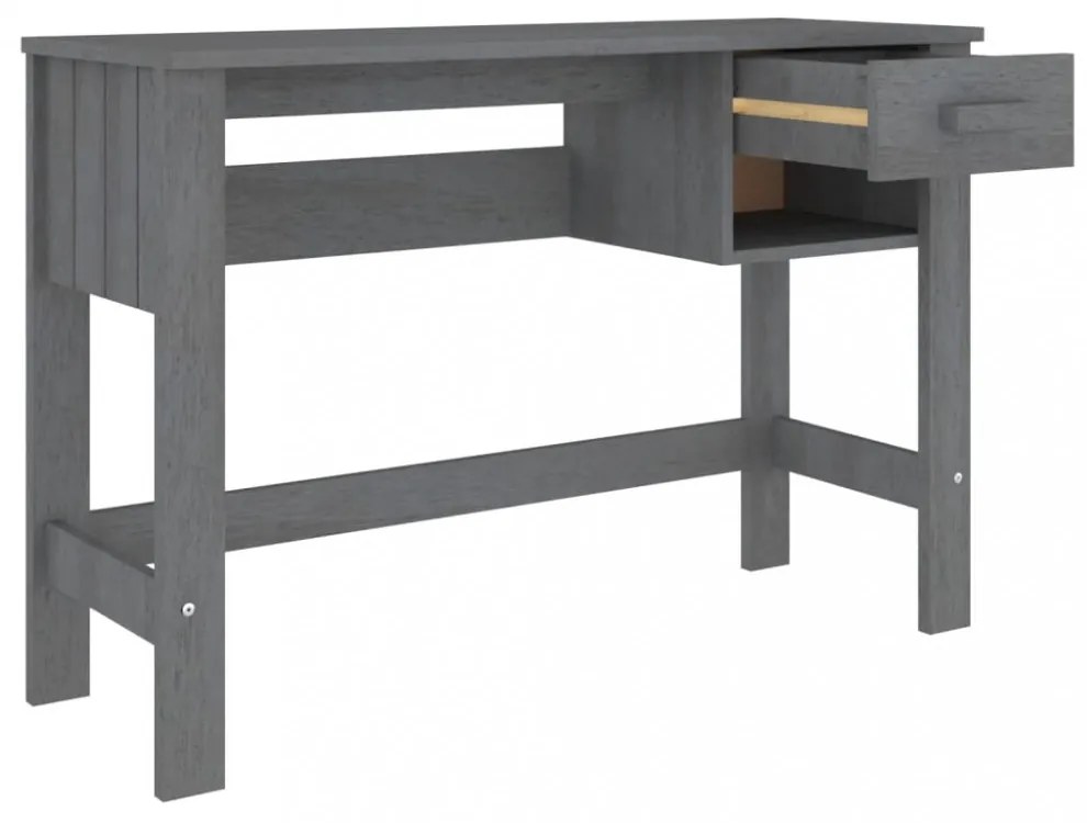HAMAR sötétszürke tömör fenyőfa íróasztal 110 x 40 x 75 cm