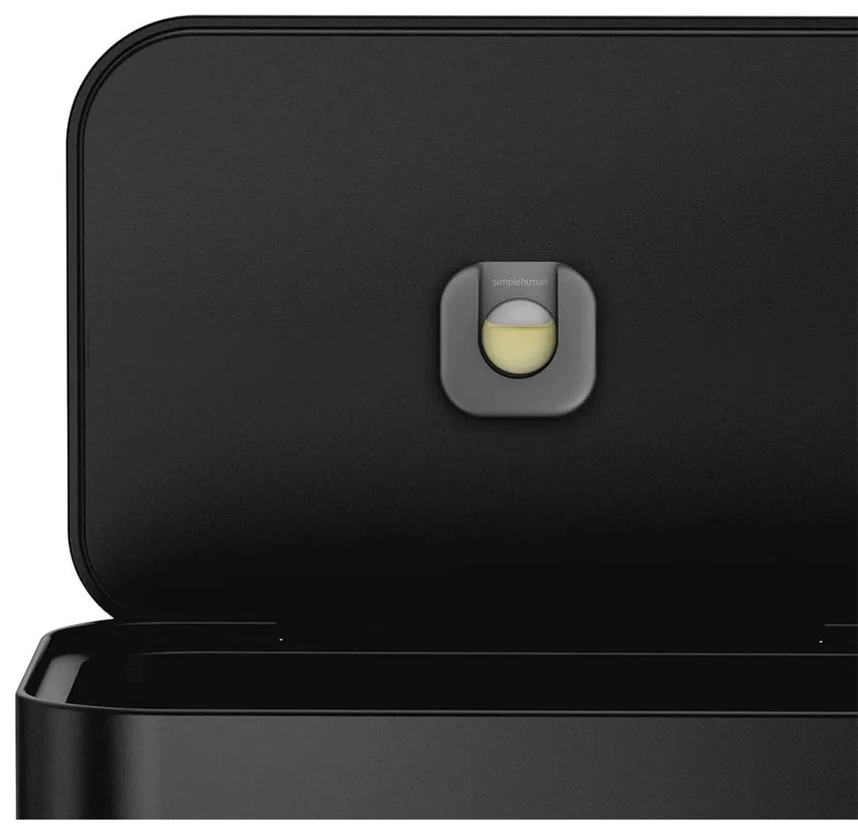 Matt fekete acél pedálos szemetes 55 l – simplehuman