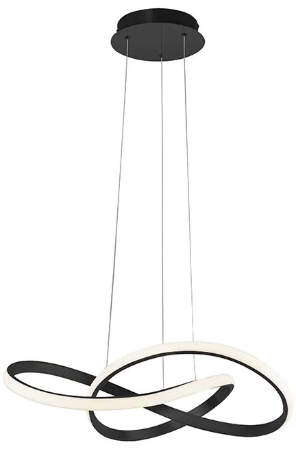 Függőlámpa fekete 57 cm 3 fokozatban szabályozható LED-del - Viola Due