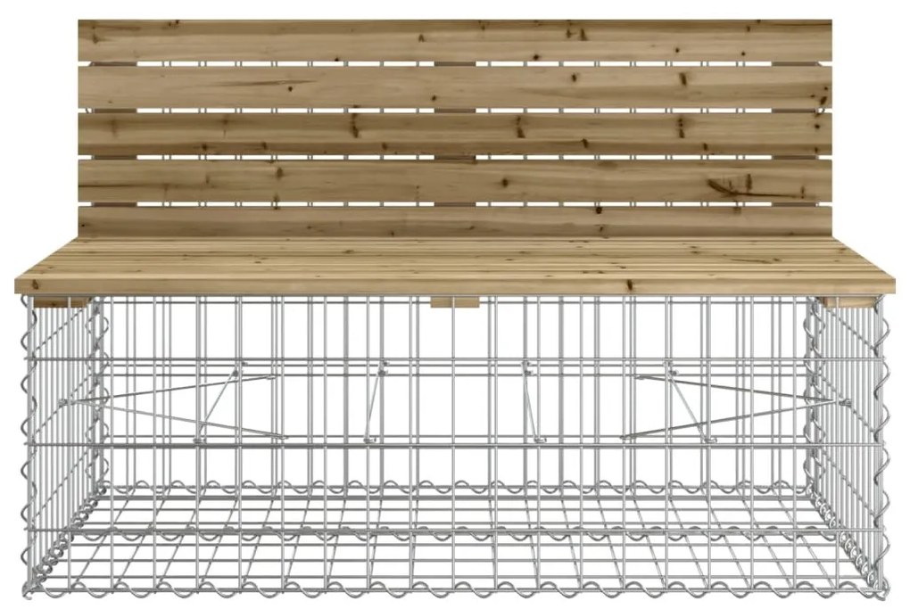 tömör impregnált fenyőfa gabion kerti pad 287 x 71 x 65,5 cm