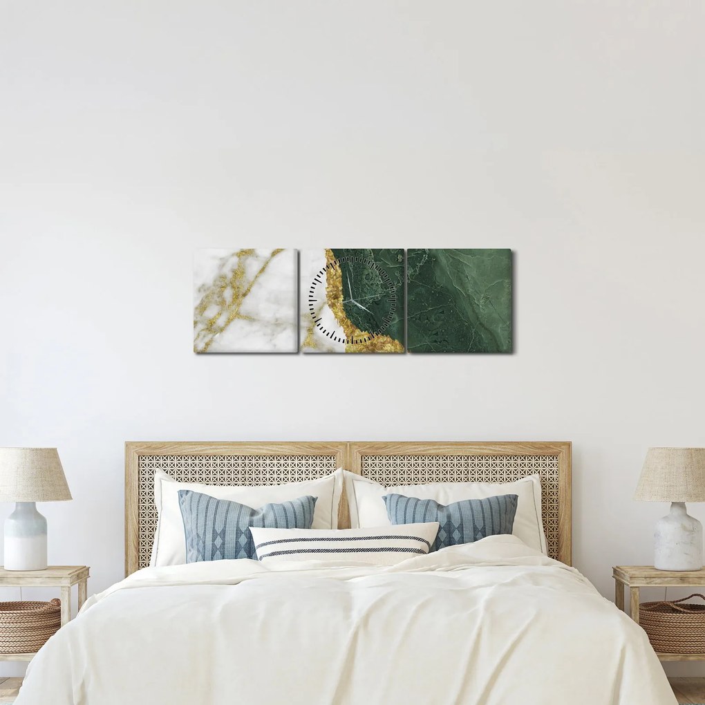 Kép - Zöld márvány N⁰3 (órával) (90x30 cm)