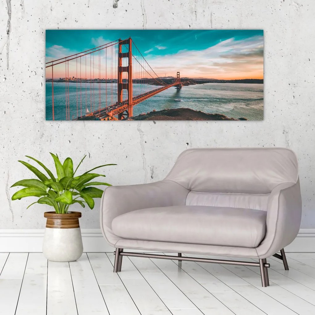 Kép - Golden Gate, San Francisco (120x50 cm)