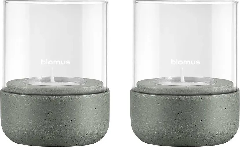 Üveg gyertyatartó készlet teamécseshez 2 db-os Calma – Blomus
